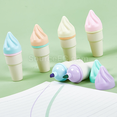 Customization Sugar Cone shaped Fluorescent Pen Corporate Gifts