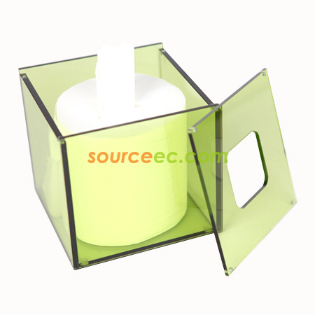 Customization Acrylic Tissue Box 126x126x120MM Corporate Gifts