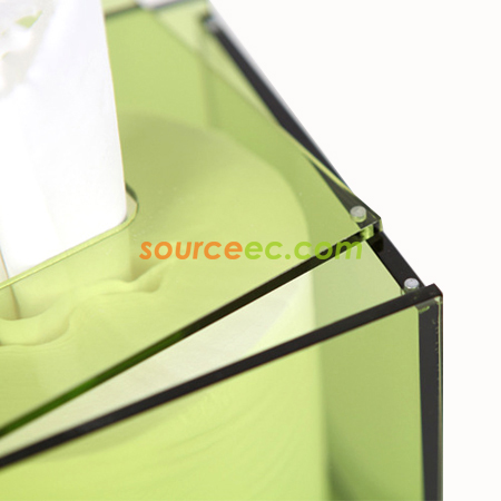 Customization Acrylic Tissue Box 126x126x120MM Corporate Gifts