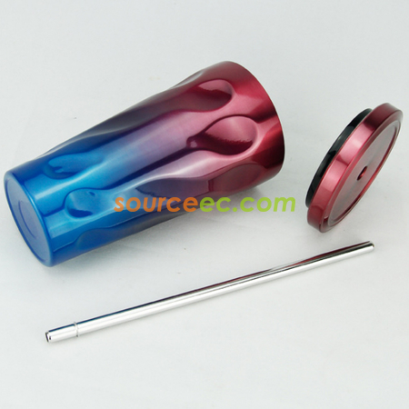 Customization 550ML Double Stainless Steel Straw Cup Corporate Gifts