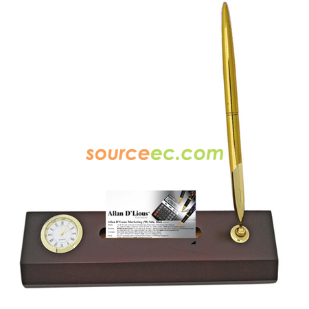 Wooden 3 In 1 Desktop Set