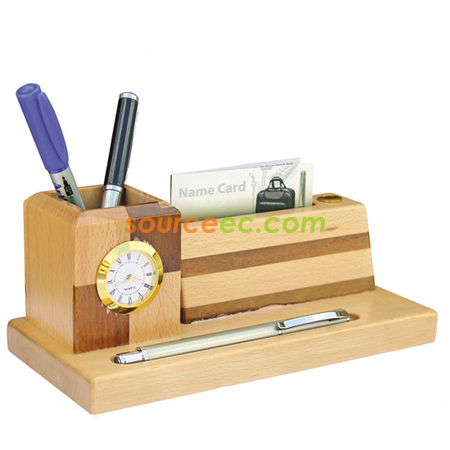 Wooden 4 In 1 Desktop Set