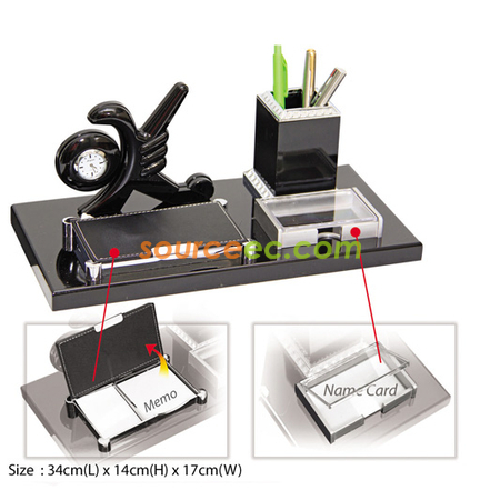 Wooden 4 In 1 Desktop Set