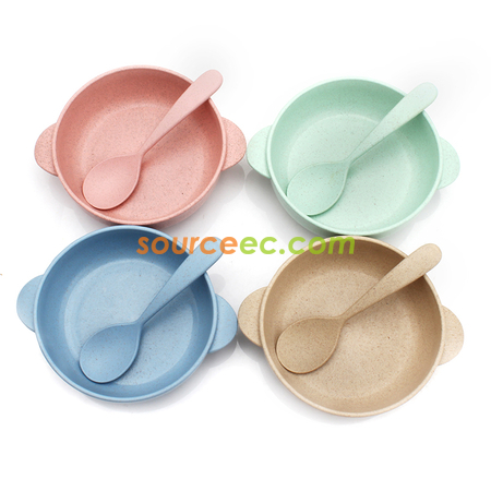 Customization Straw Bowl with Spoon Corporate Gifts