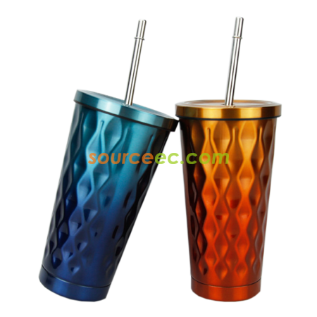 Customization Stainless Steel Coffee Thermos with Straw Corporate Gifts