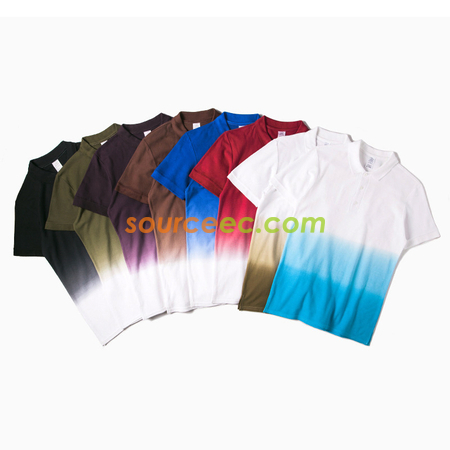 Gradient Colors Printed Polo Shirt