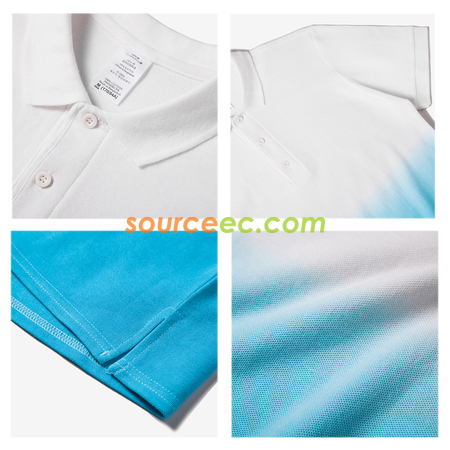 Customization Gradient Colors Printed Polo Shirt Corporate Gifts