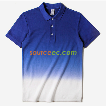 Customization Gradient Colors Printed Polo Shirt Corporate Gifts