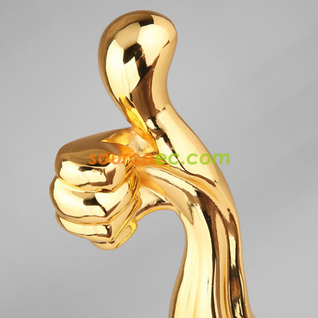 Customization Thumbs-up Resin Crystal Trophy Corporate Gifts