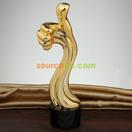 Customization Thumbs-up Resin Crystal Trophy Corporate Gifts