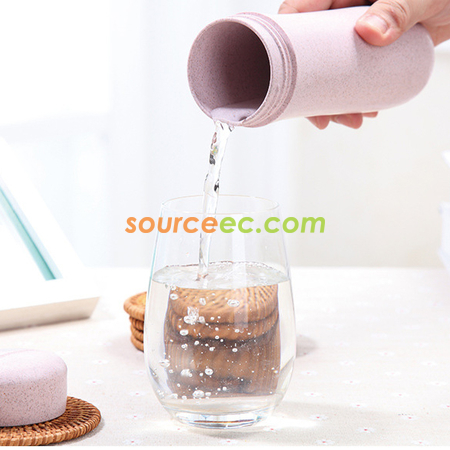 Customization 400ML Wheat Straw Hand Cup Corporate Gifts