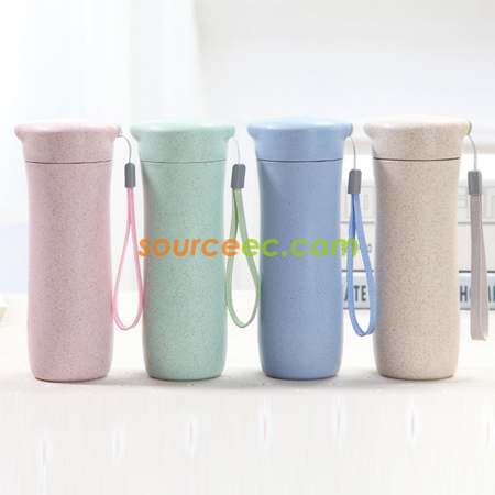 Customization 400ML Wheat Straw Hand Cup Corporate Gifts