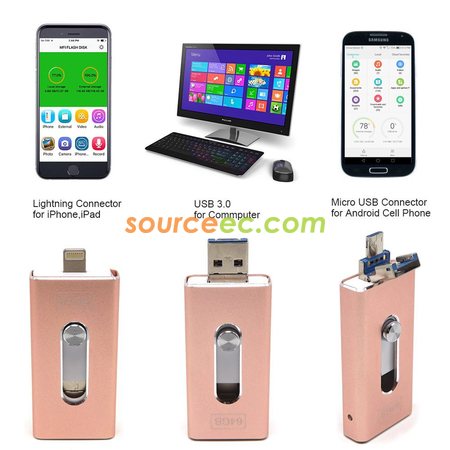 Customization 3 in 1 OTG USB Flash Drive Corporate Gifts