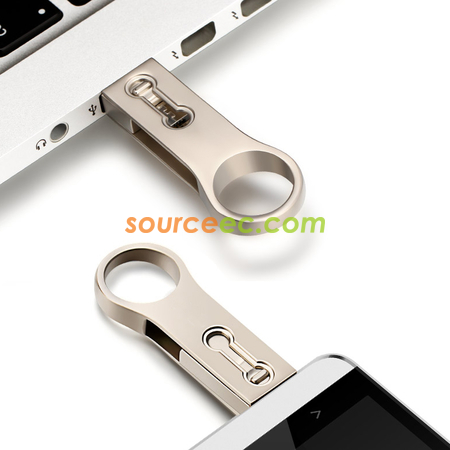 Customization 3 in 1 OTG Metal Flash Drive Corporate Gifts