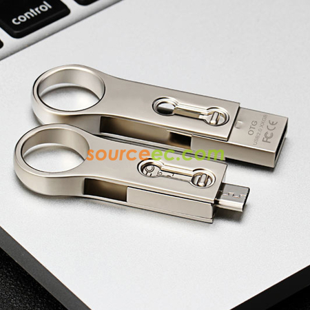 Customization 3 in 1 OTG Metal Flash Drive Corporate Gifts