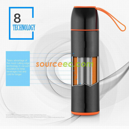 Customization Insulated Vacuum Water Bottle with Smart Temperature Indicator Corporate Gifts