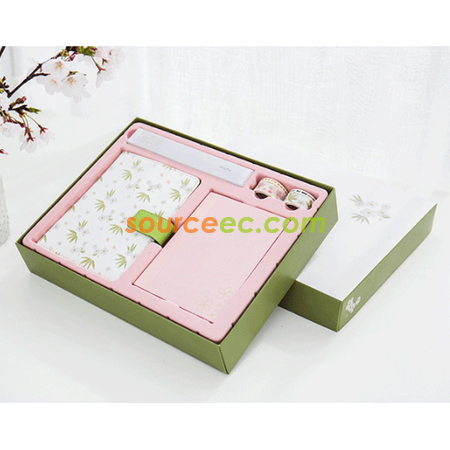Customization Sakura PU Handbook Giftset Corporate Gifts
