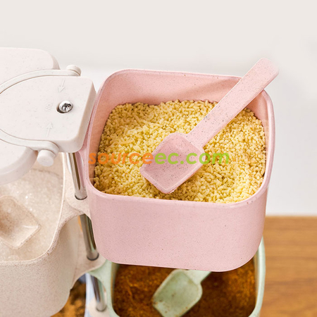 Customization Wheat Straw Kitchen Seasoning Box  Corporate Gifts