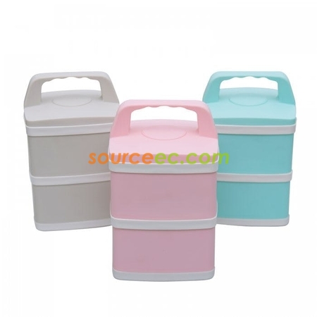 Customization Duo-Tier Stainless Steel Lunch Box Corporate Gifts
