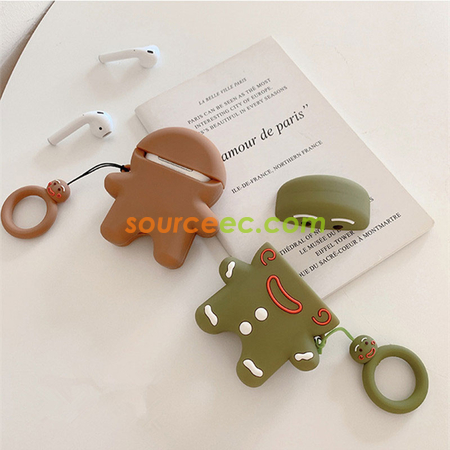Customization Gingerbread Man AirPods Silicone Headphone Case Corporate Gifts