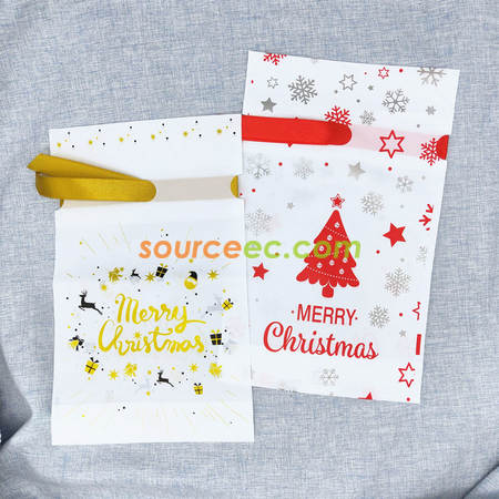 Customization Christmas Drawstring Gift Bags Corporate Gifts