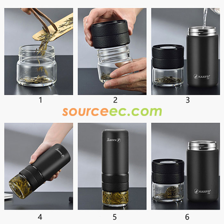Customization 600ML Portable Thermal Mug with Infuser Corporate Gifts