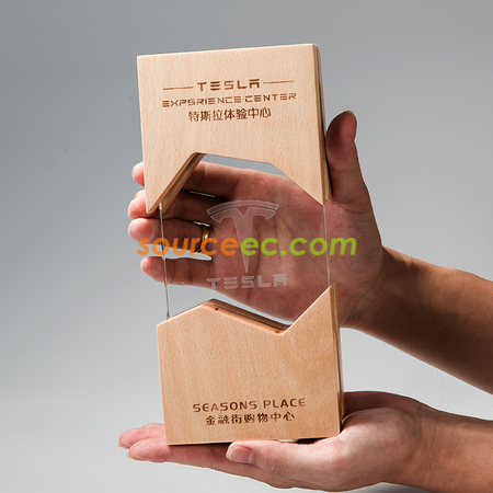 Customization Wooden Crystal Trophy Corporate Gifts