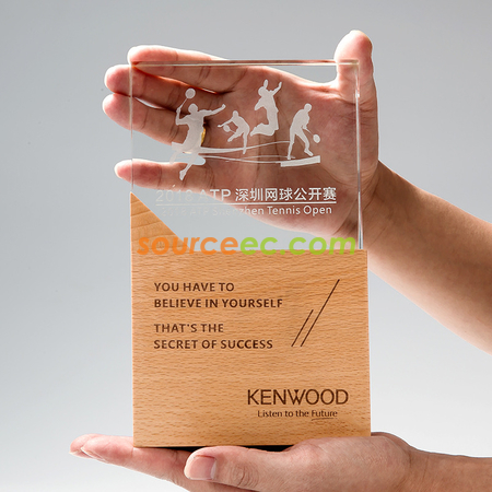 Customization Wooden Crystal Trophy Corporate Gifts