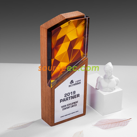 Customization Wooden Crystal Trophy Corporate Gifts