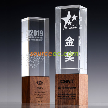 Customization Wooden Crystal Trophy Corporate Gifts