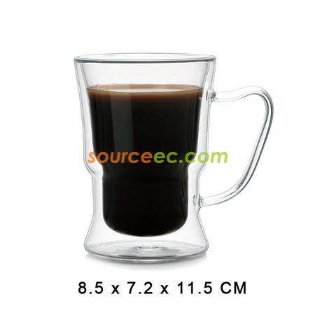 Customization 250ML Double Glass Mug Corporate Gifts