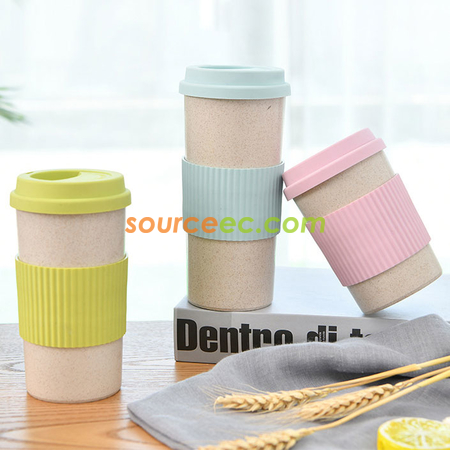 Customization 350ML Wheat Straw Coffee Cup Corporate Gifts