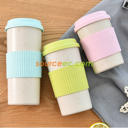 Customization 350ML Wheat Straw Coffee Cup Corporate Gifts