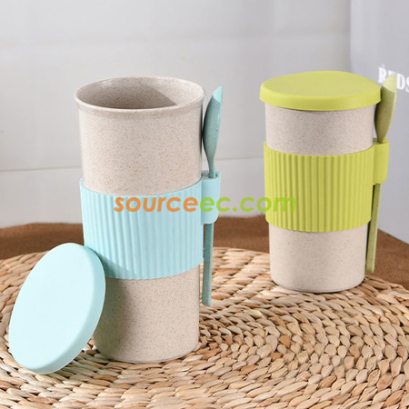 Customization 350ML Wheat Straw Coffee Cup Corporate Gifts