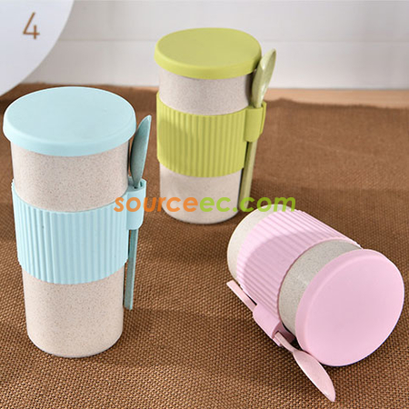 Customization 350ML Wheat Straw Coffee Cup Corporate Gifts
