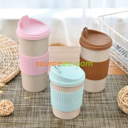 Customization 350ML Wheat Straw Coffee Cup Corporate Gifts