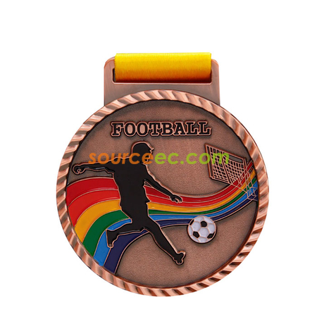Customization Colorful Football Medal Corporate Gifts