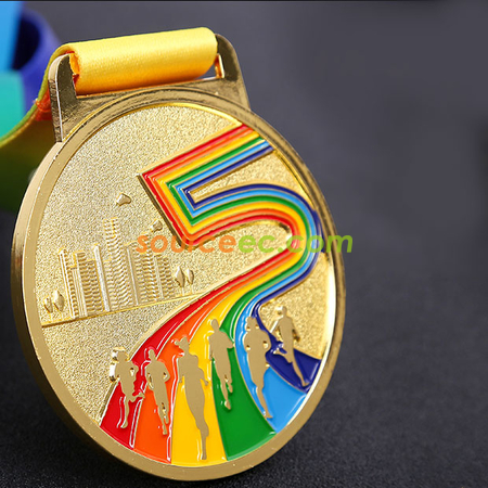 Customization Colorful Marathon Medal Corporate Gifts