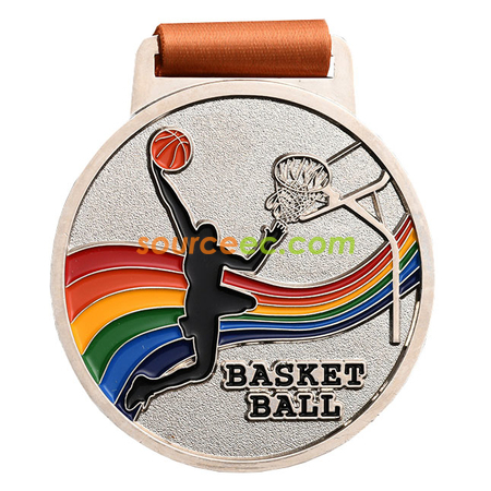 Customization Colorful Basketball Medal Corporate Gifts