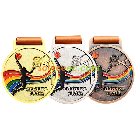 Customization Colorful Basketball Medal Corporate Gifts