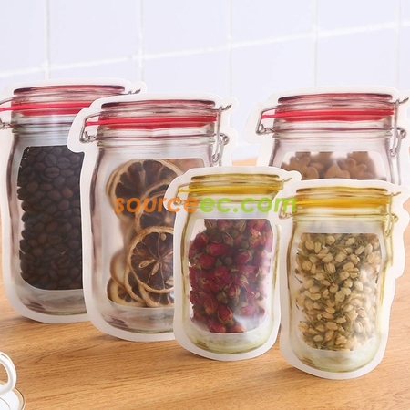 Customization Mason Jar Zipper Bags Corporate Gifts