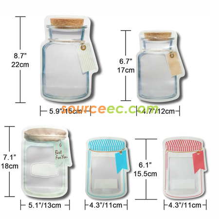 Customization Mason Jar Zipper Bags Corporate Gifts
