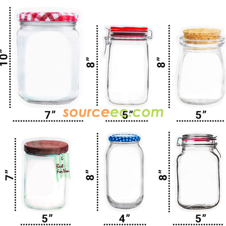 Customization Mason Jar Zipper Bags Corporate Gifts