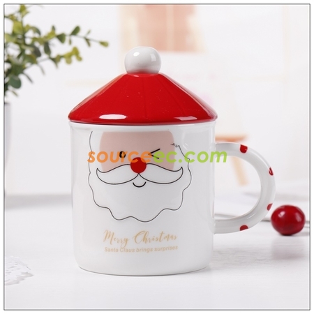 Customization 380ML Santa Ceramic Mug Corporate Gifts