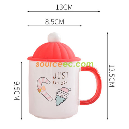 Customization 420ML Christmas Ceramic Mug Corporate Gifts