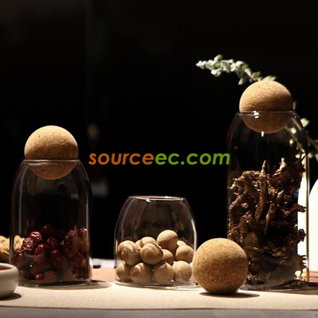 Customization Glass Sealed Jar With Cork Stopper Corporate Gifts
