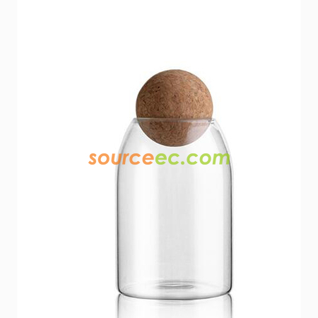 Customization Glass Sealed Jar With Cork Stopper Corporate Gifts