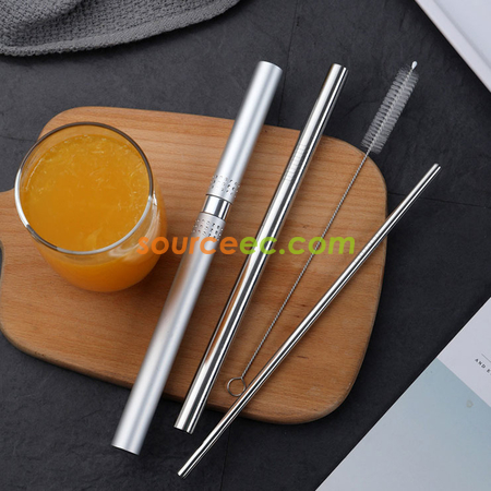 Customization Stainless Steel Straw Set with Tube Corporate Gifts