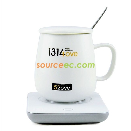 USB heating cup pad with cup