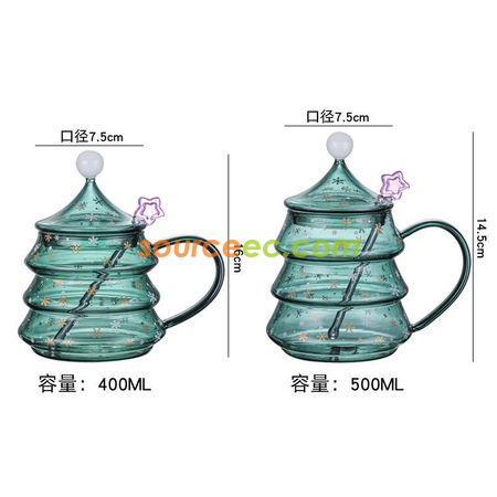 Customization Christmas Tree Glass Corporate Gifts